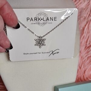 Park Lane Dazzling Silver Snowflake Pendant